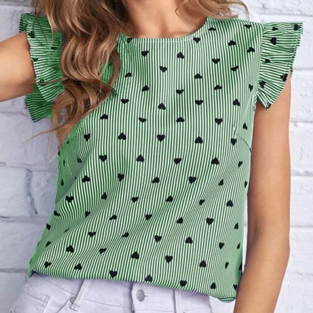 Shein Ruffle Sleeved Blouse